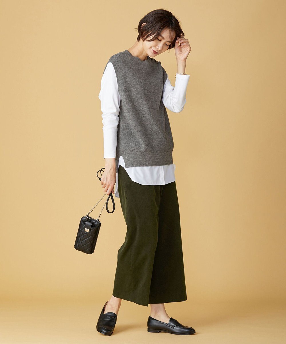 J.PRESS LADIES 【接触冷感・UVケア】レイヤードジャージー カットソー 