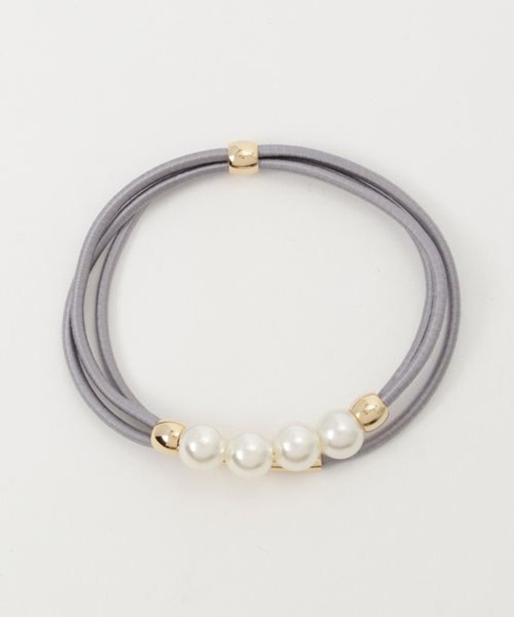 Phoebe パールラインコンビヘアブレス グレー 