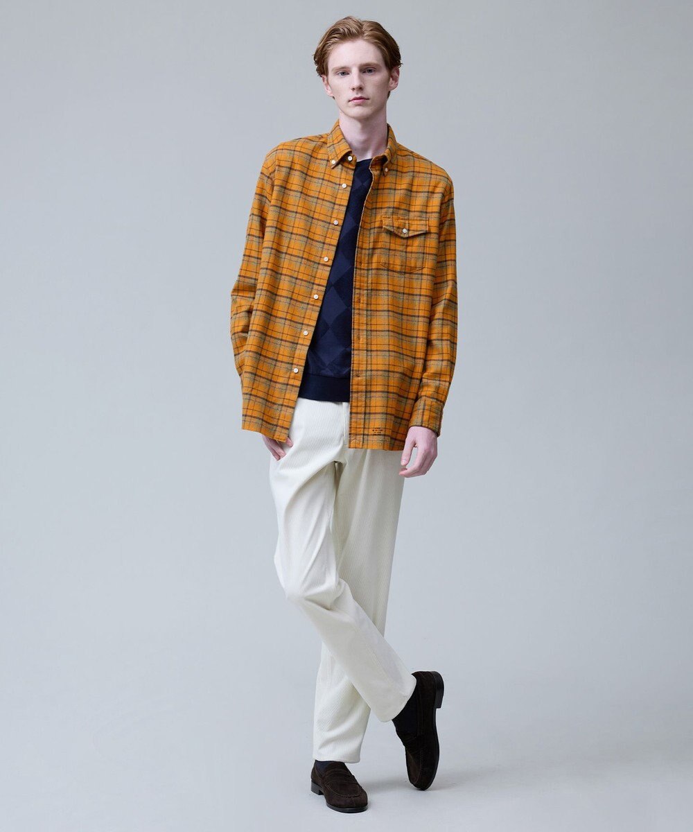 J.PRESS MEN テンセルミックスコットンネルシャツ / B.D. 