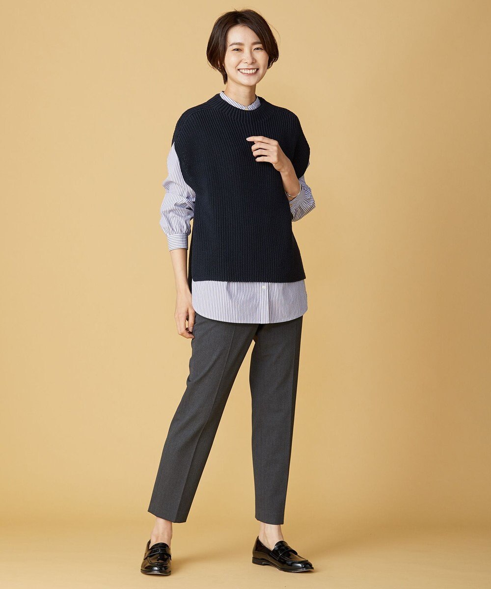 J.PRESS LADIES L 【洗える】アルガンシルク テーパード パンツ 