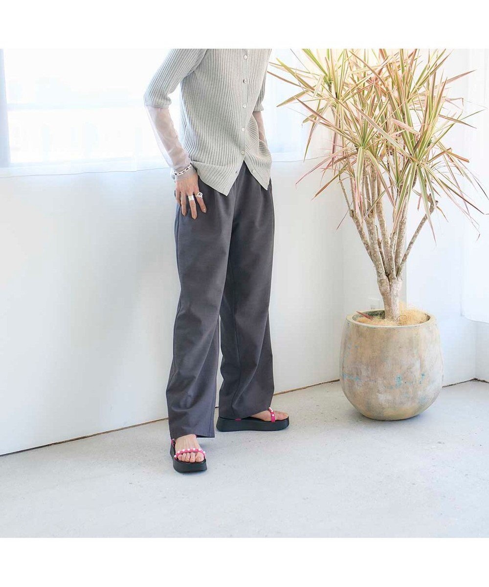 MODE ET JACOMO <noyau>パールデザイン厚底スポーツサンダル 