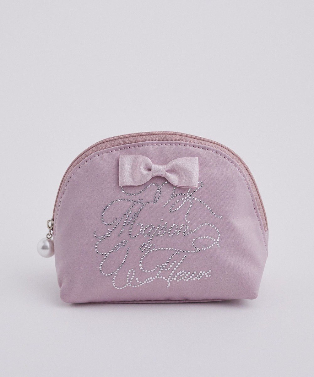 Maison de FLEUR シャイニーリボンラウンドポーチ 