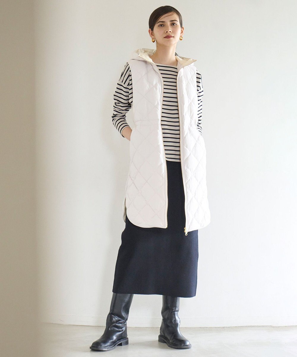 UNFILO 【洗える】ボーダーワイドTシャツ 