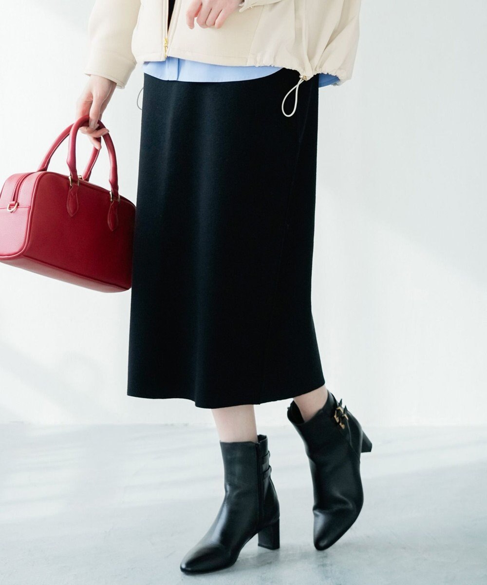 ANY SIS S CICA加工 ニット タイト スカート 