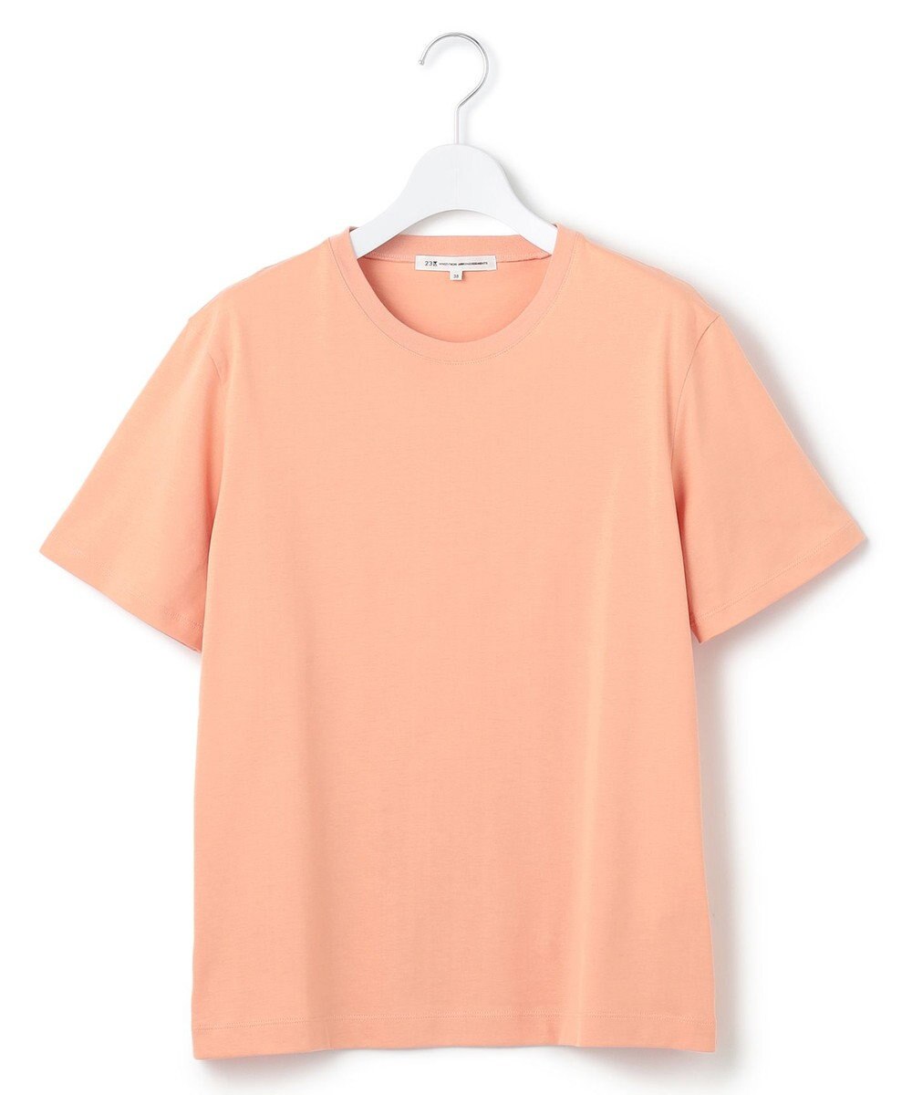 23区 L 【洗える】コンパクトヤーン スムース Tシャツ 