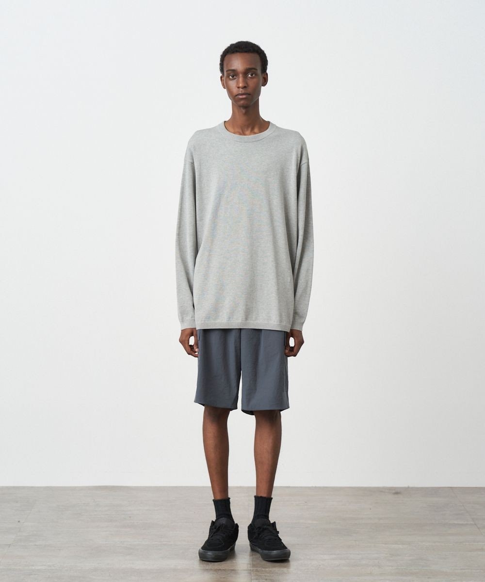 ATON NATURAL DYE ORGANIC | クルーネックセーター - UNISEX TOP GRAY