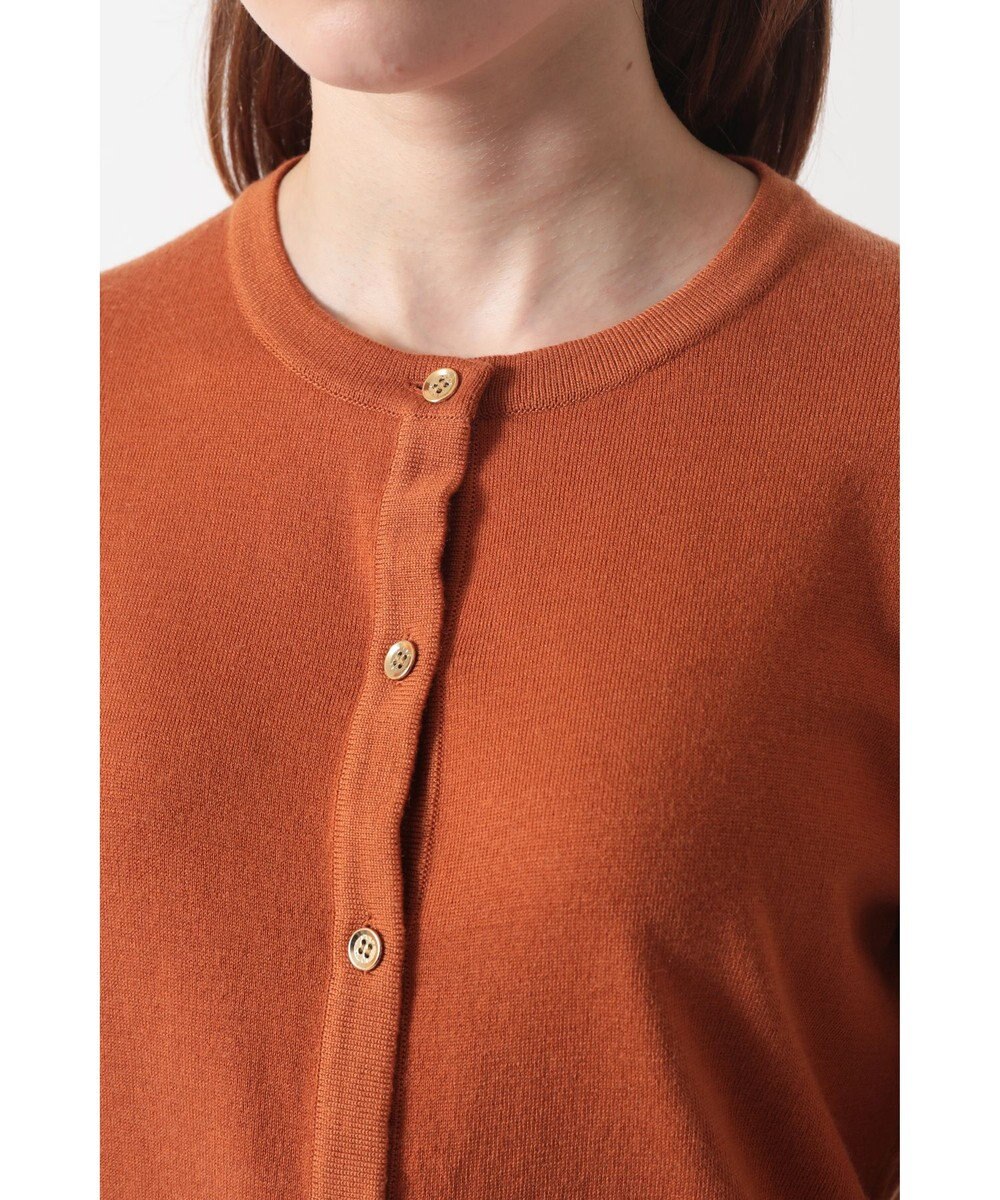 DAKS ジャカードクルーネックカーディガン 