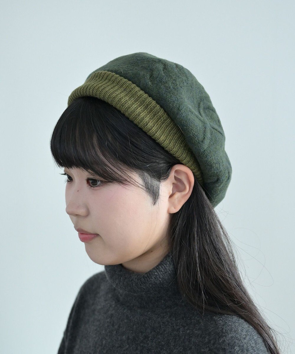 3WAY/日本製】Cableberet ケーブル編みベレー帽 / ATRENA 