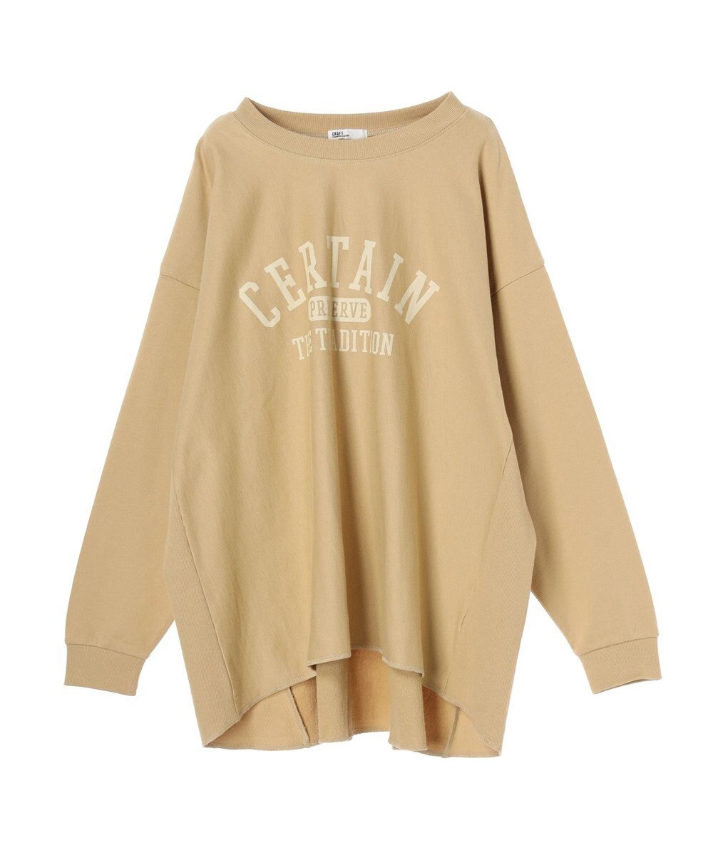 CRAFT STANDARD BOUTIQUE プリント裏毛チュニック 