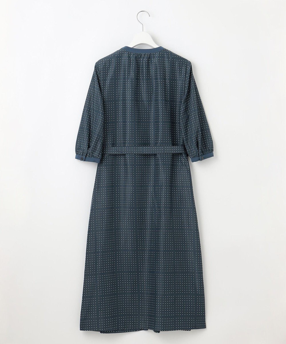 J.PRESS LADIES L 【洗える】ブロックドットプリント ワンピース 