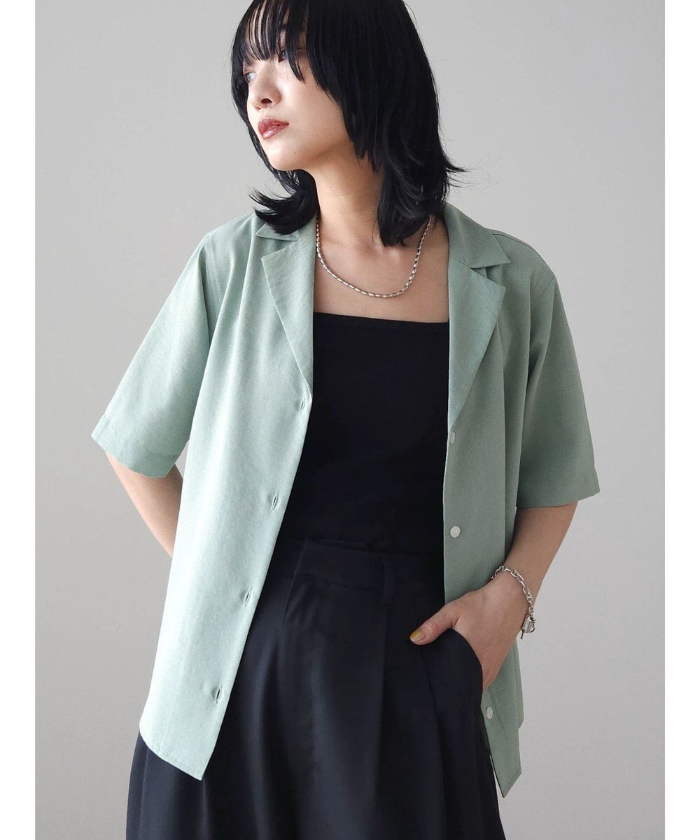 Green Parks 接触冷感　開襟シャツ 