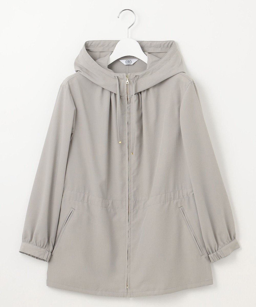 J.PRESS LADIES L 【洗える】80/1スパンタイプライター フーデッド アウター 