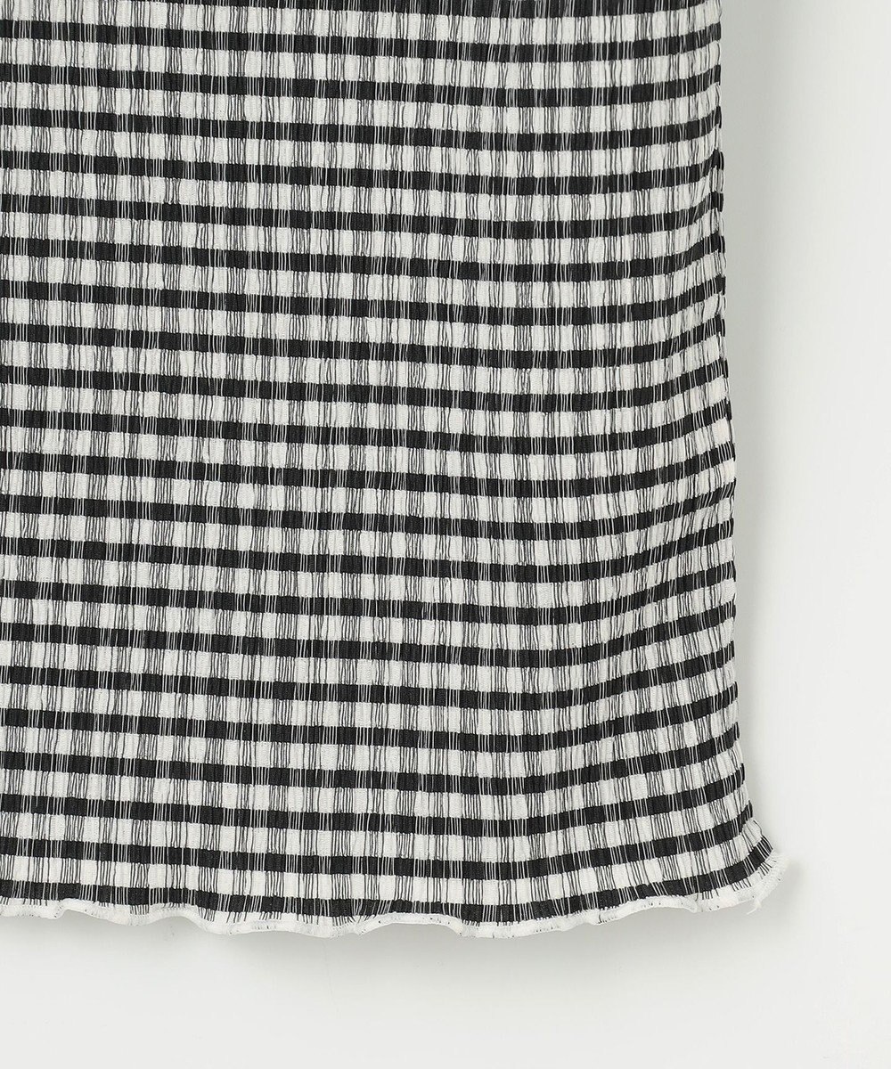 ANY KIDS シアー ギンガム 七分袖 Tシャツ 