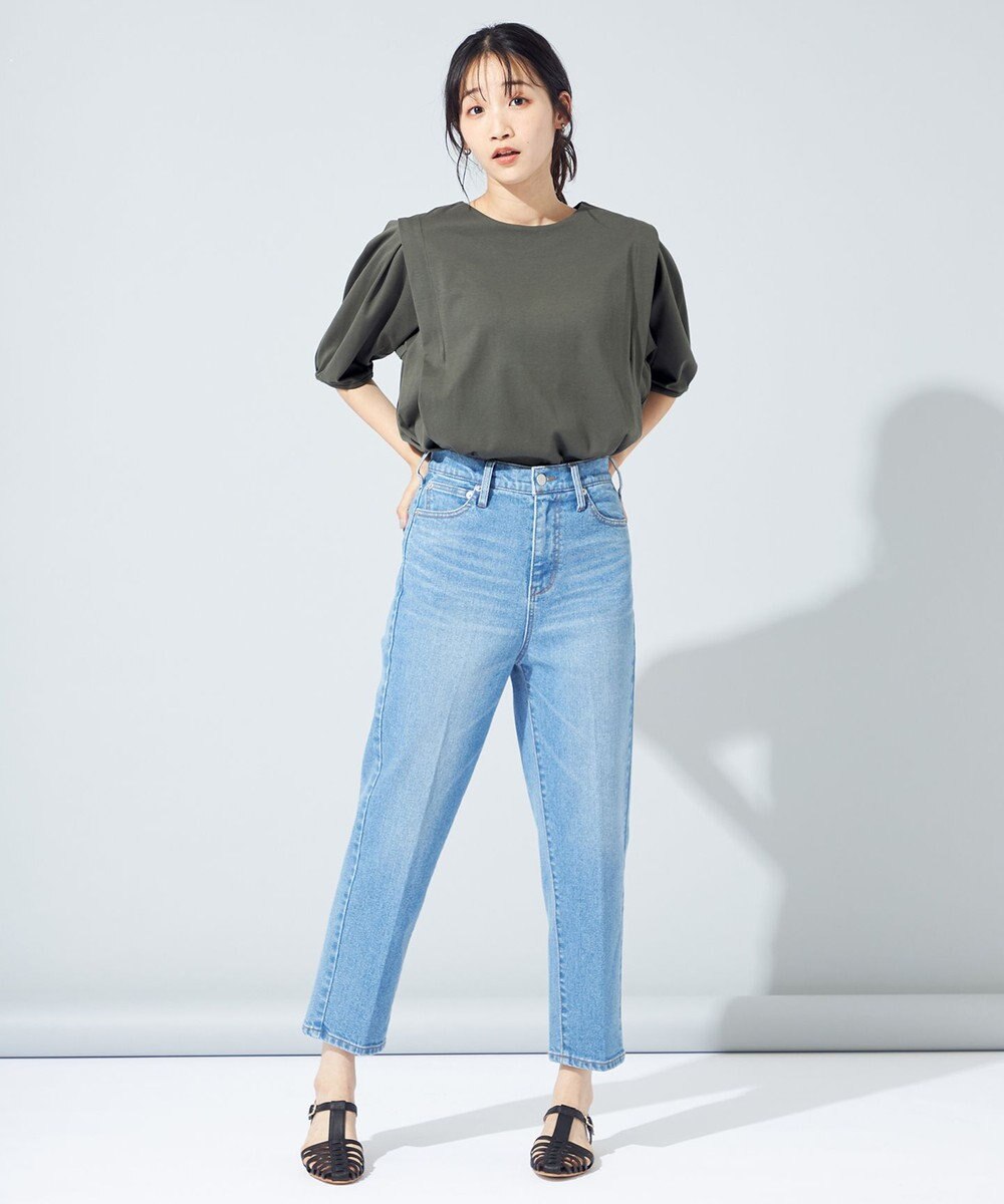 SHARE PARK LADIES センタープレスストレートデニム 