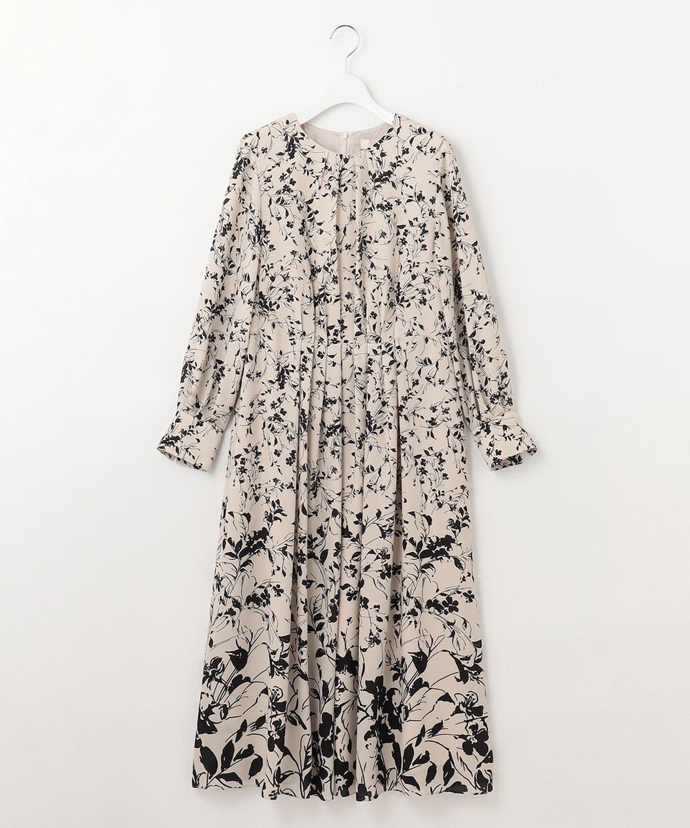 自由区 【XSサイズ～/洗える】グラデーションフラワープリント ワンピース 