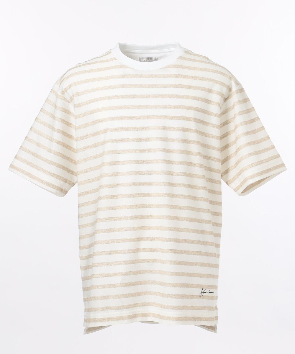 JOSEPH ABBOUD MOUNTAIN 【SPACE】OGリネンボーダー Tシャツ 