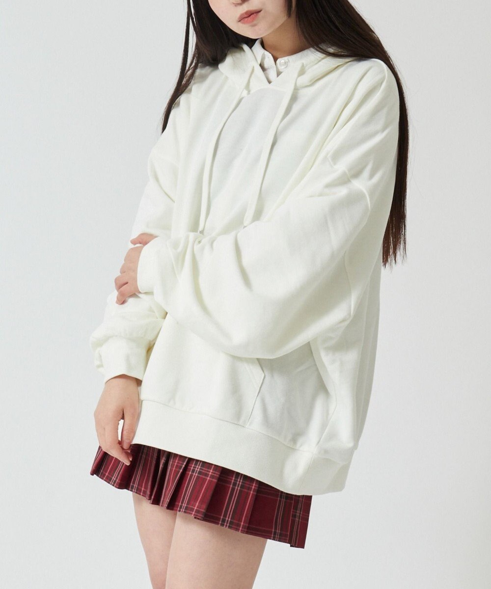 WEGO 【SCHOOLITEM】ルーズフィットプルパーカー 