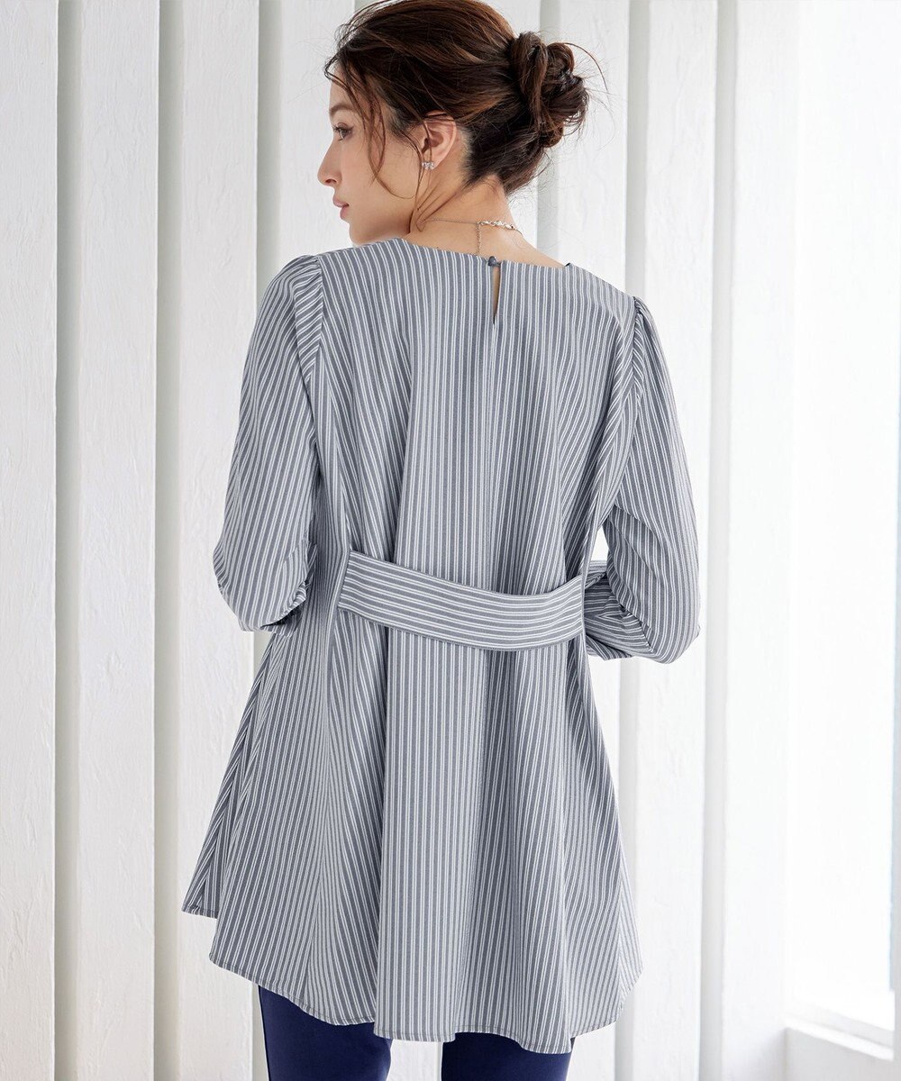 Tiaclasse L 【おのののかさん着用】半袖＆七分袖選べる袖丈バックフレアチュニック 