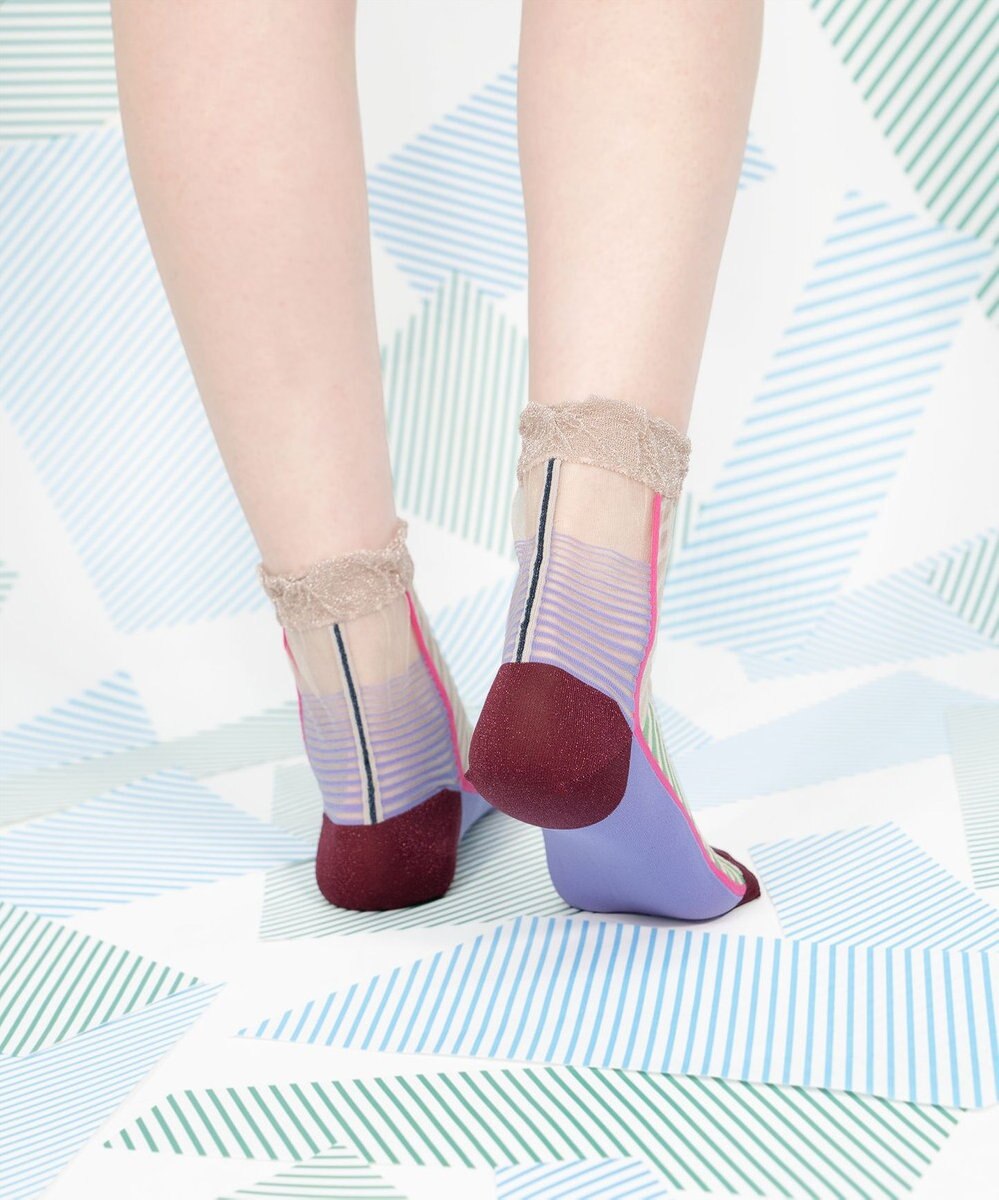 COQ しまうま シアーストライプソックス 