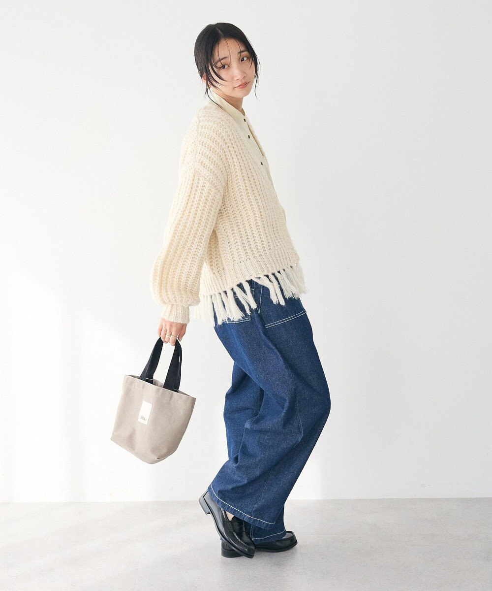 CRAFT STANDARD BOUTIQUE 洗える/フリンジニットカーディガン 