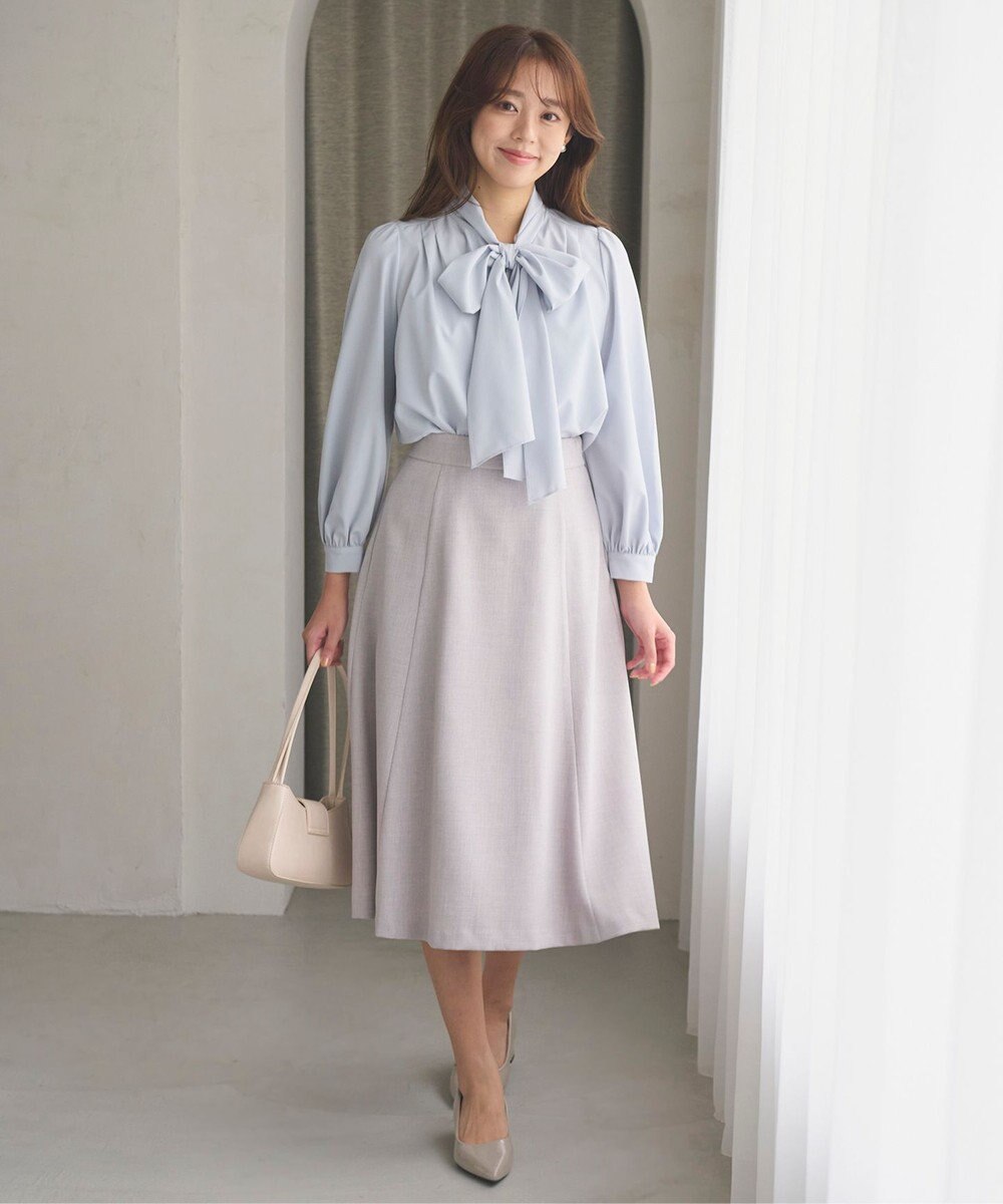 Feroux 【洗える】パールボタンジャケット×スカート セットアップ 