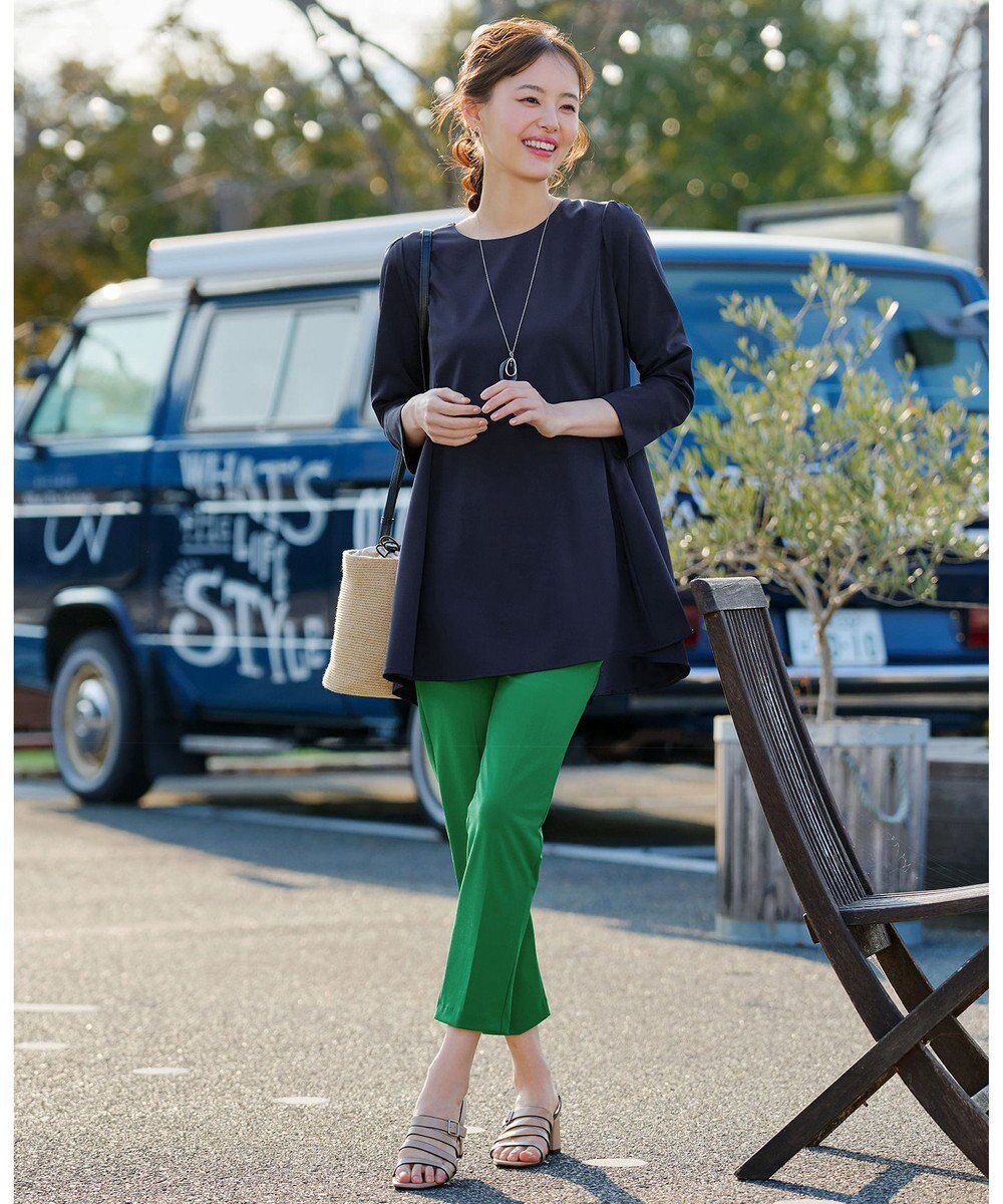 Tiaclasse 【小倉優子さん着用・日本製・洗える】サーラドライ・テーパードパンツ 