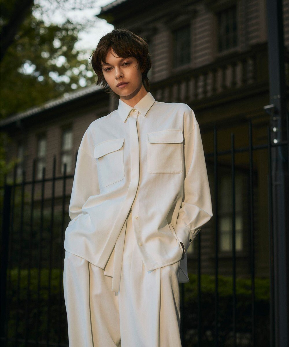 GRACE CONTINENTAL ウールミリタリーシャツ 