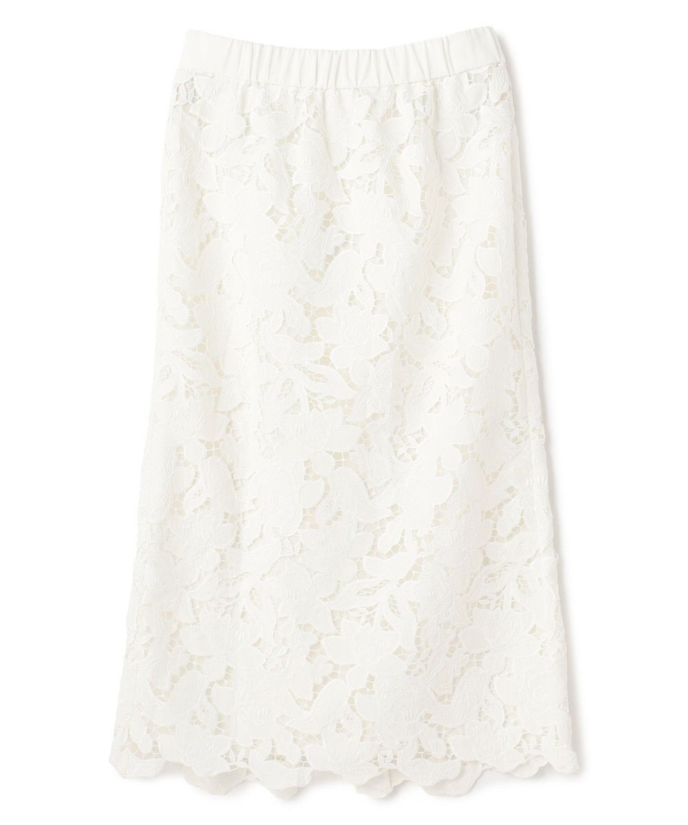 BEIGE， CITRINE / エンブロイダリーレースイージースカート 