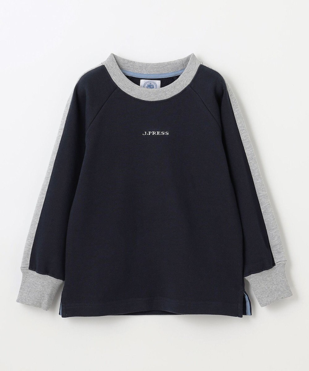 J.PRESS KIDS 【100-130cm】裏毛ラグラン ロゴトレーナー 
