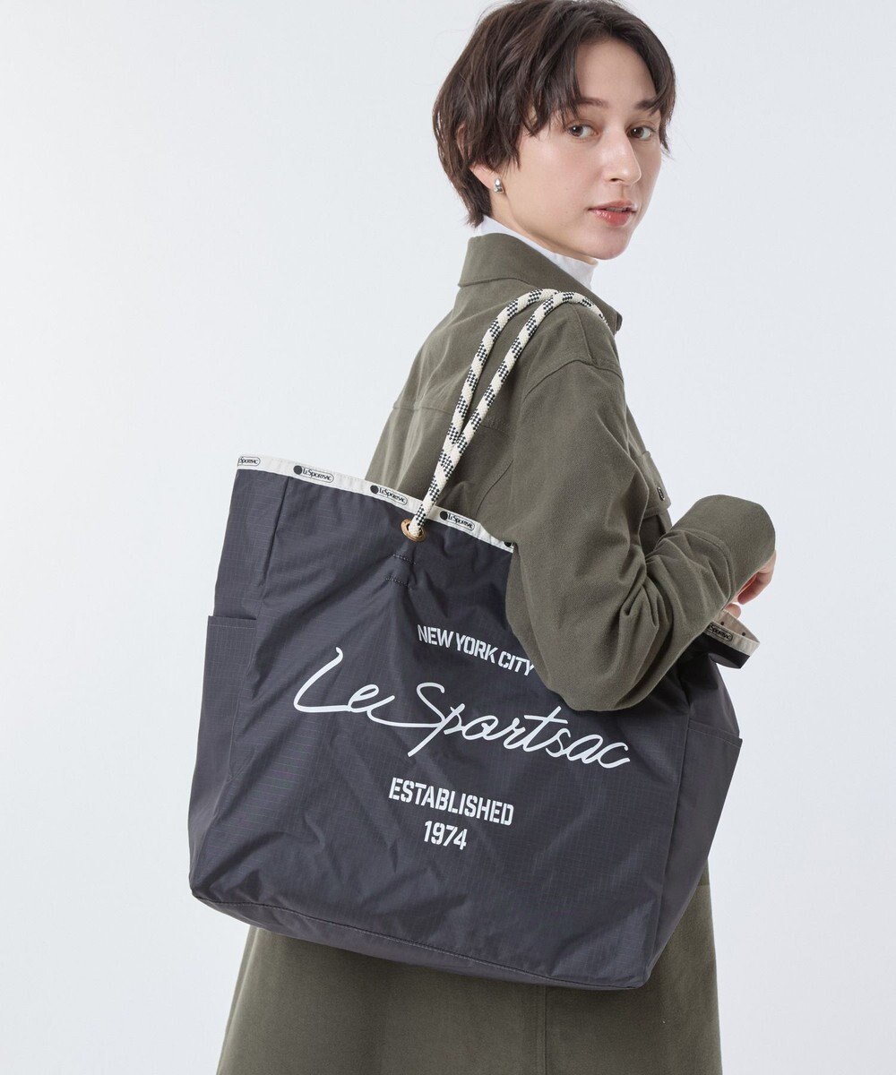 LeSportsac LARGE 2 WAY TOTE/2ウェイサンダー/アイボリードッツ 