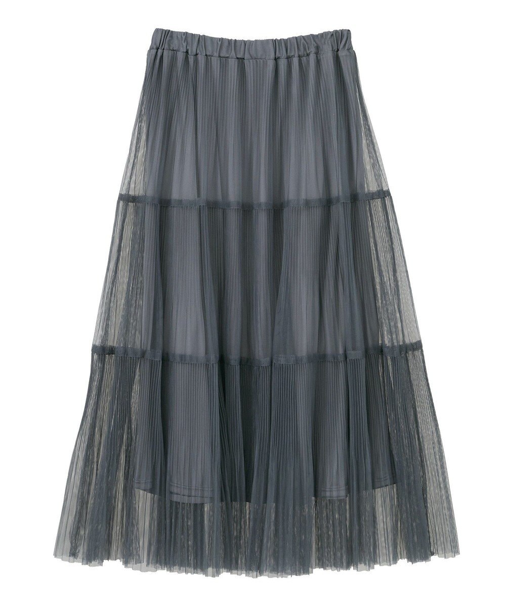 Green Parks チュールプリーツティアードスカート 