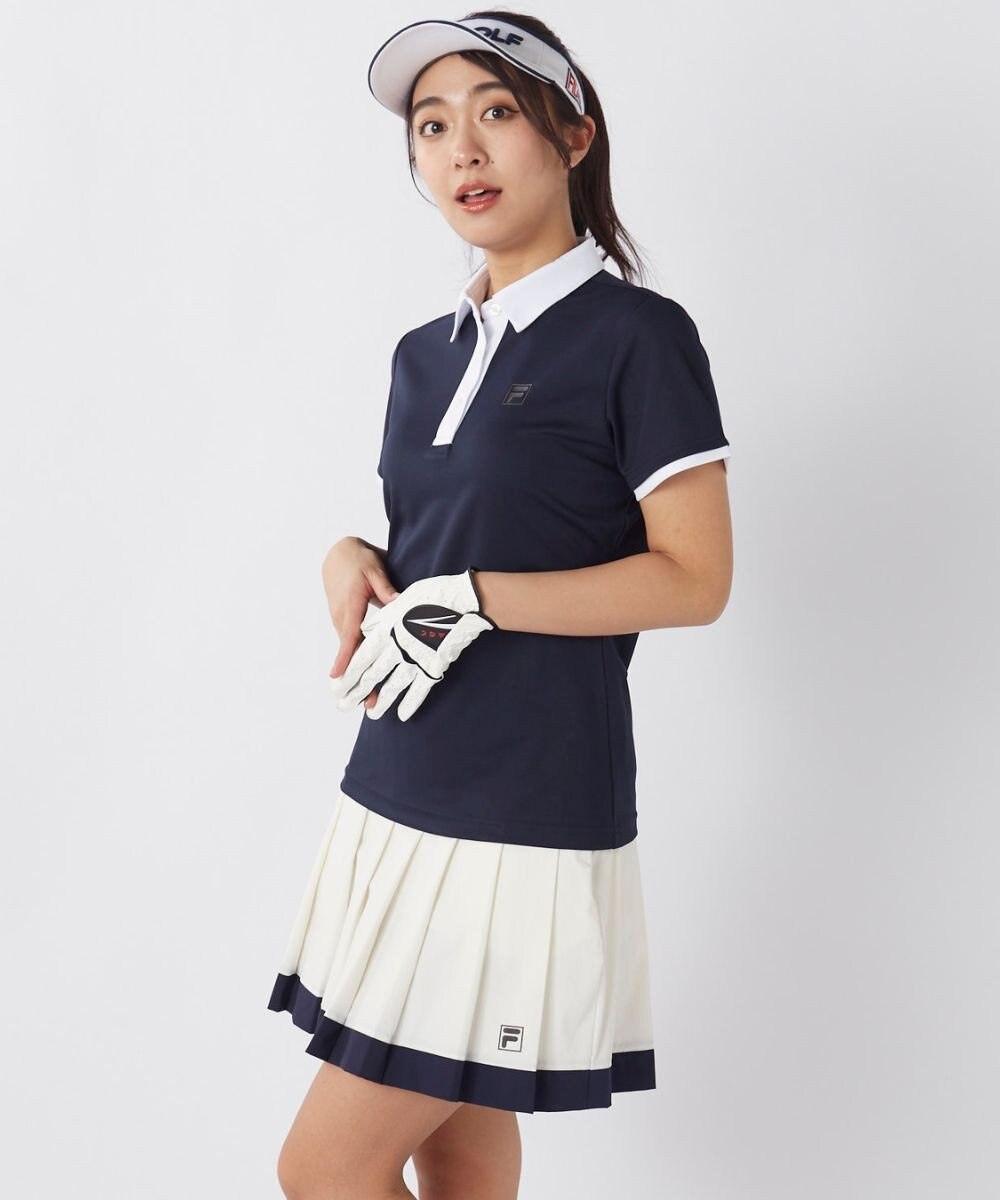 FILA GOLF／marie claire 【FILA GOLF】アクセントカラー半袖ポロシャツ 