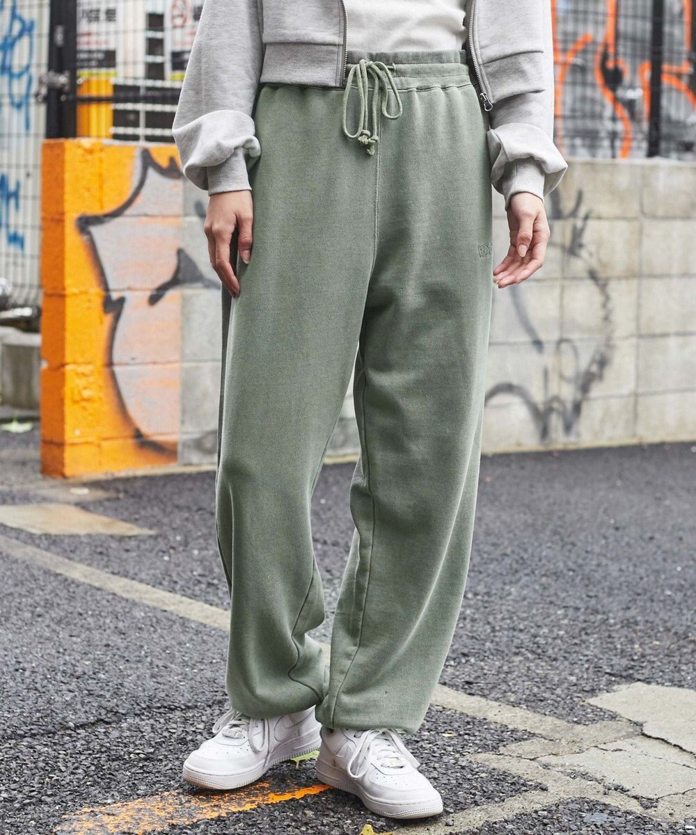 WEGO ピグメントロゴスウェットパンツ 