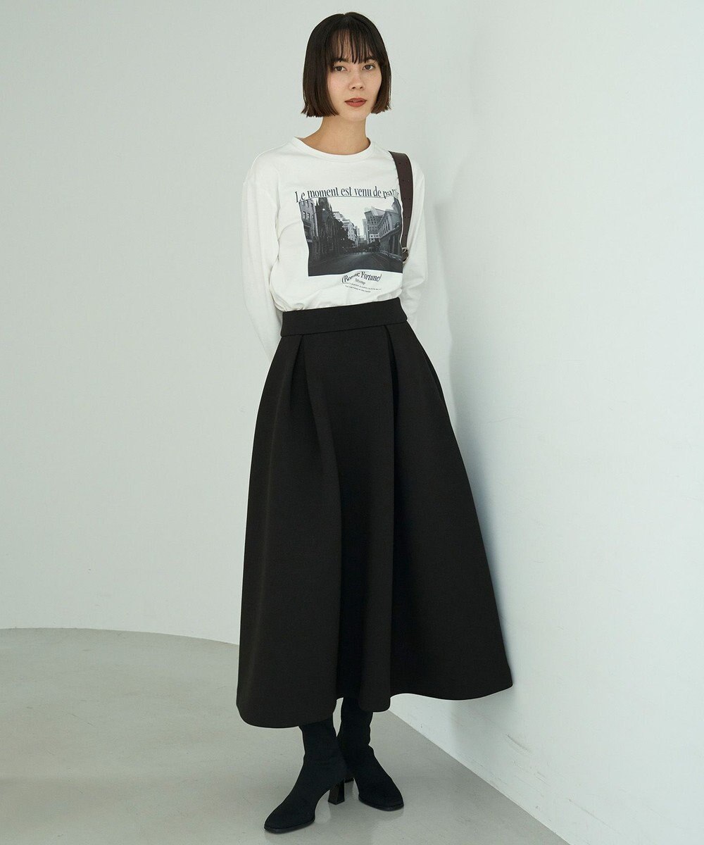 UNFILO L 【VERY×UNFILOコラボ】BEAUTY FORM JERSEY+ ボリューム フレアスカート 