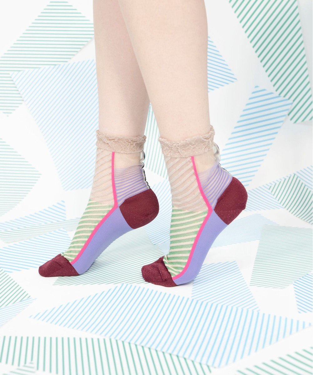 COQ しまうま シアーストライプソックス 