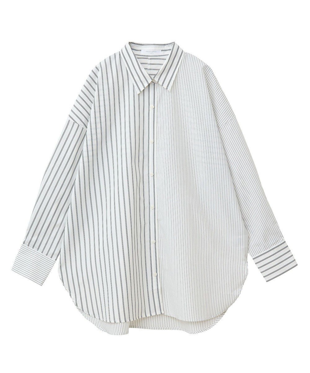 Green Parks イージーケアストライプシャツ 