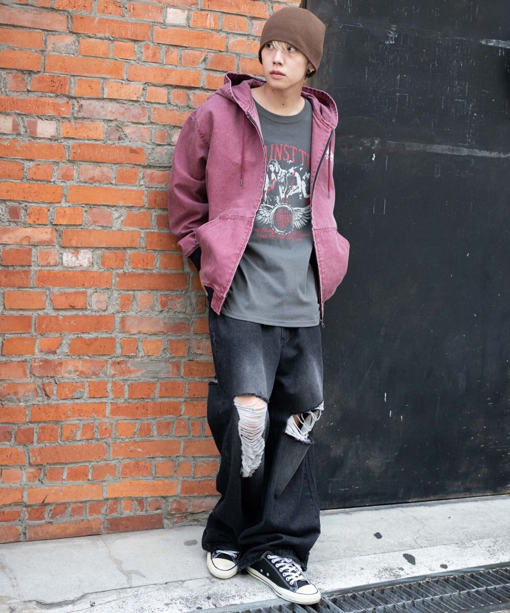 WEGO 【ユニセックス着用ITEM/MLサイズ展開】ワーカーズフードブルゾン 