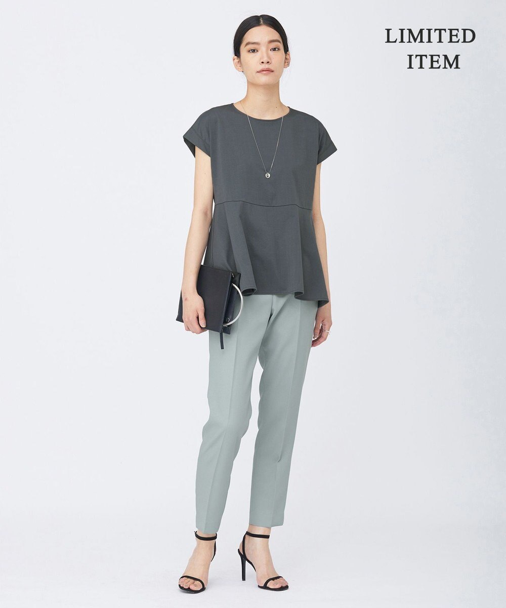 ICB L 【WEB限定・洗える】綿エステル天竺 へプラムカットソー 