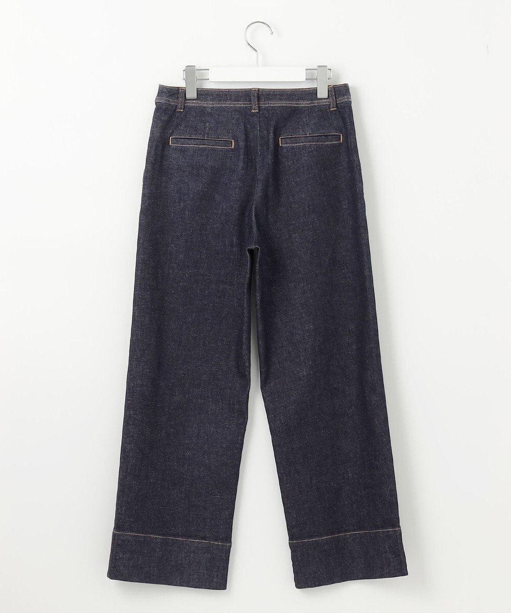 J.PRESS LADIES L 【洗える】 10oz Stretch Denim セミワイド パンツ 