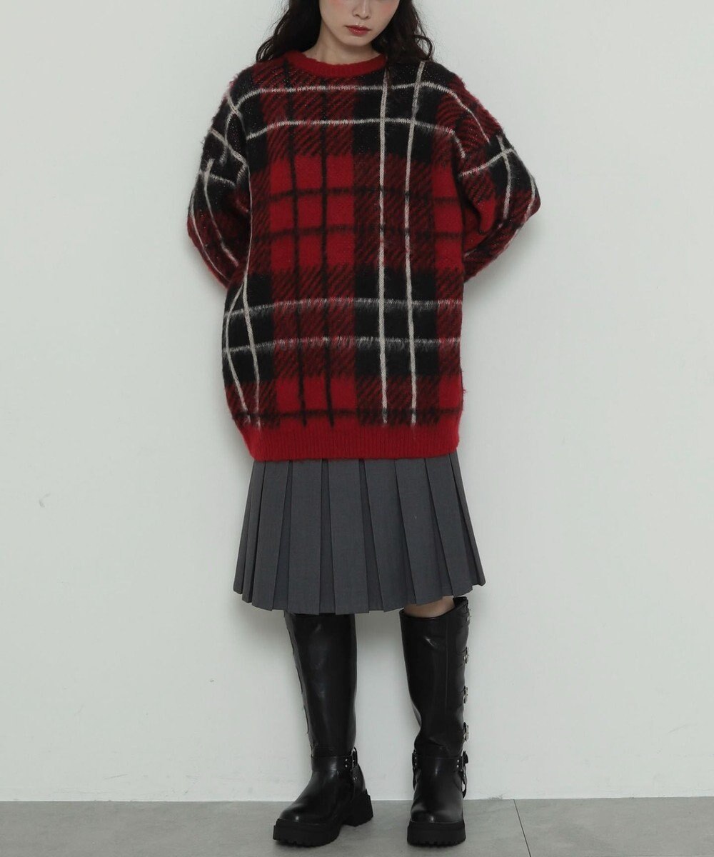 WEGO 【2025年秋冬新作】シャギーパターンニットBIGプルオーバー 