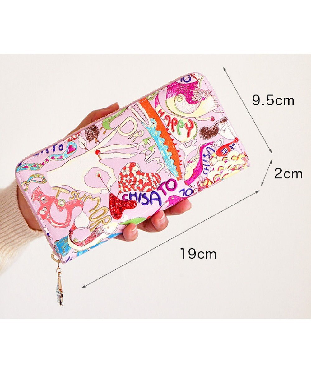 tsumori chisato CARRY ハッピースタッフ　ラウンドファスナー長財布 