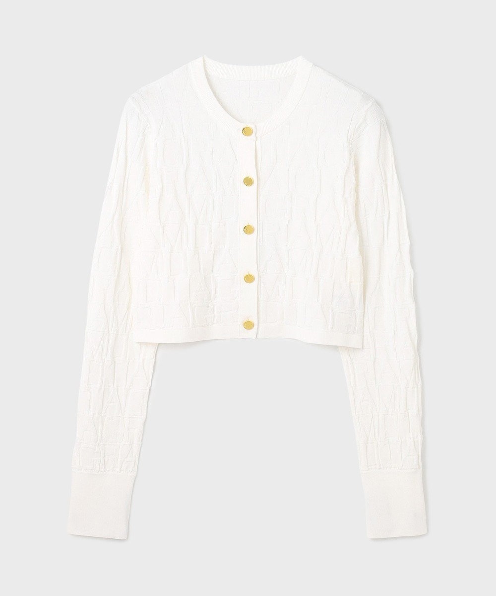 GRACE CONTINENTAL モノグラムニットカーディガン 