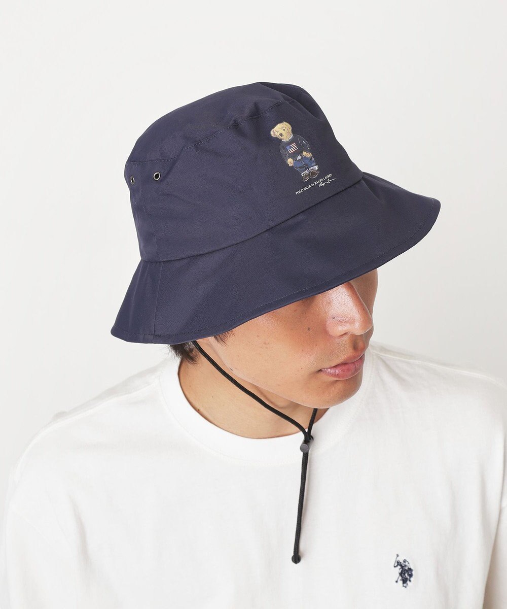 MOONBAT 【WEB限定】POLO RALPH LAUREN（ポロ ラルフ ローレン）遮光 レインハット  FLAG BEAR ポロベア 