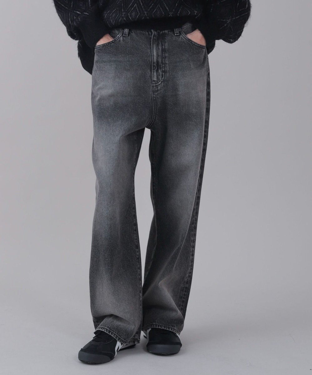 WEGO 【ユニセックス着用ITEM/SMLサイズ展開/ウエスト調整可】バギーデニムパンツ 