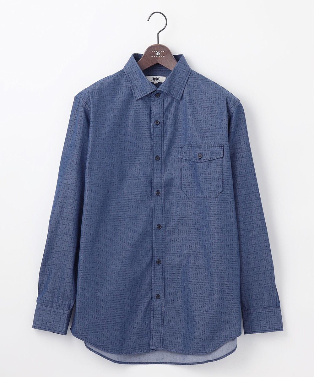 JOSEPH ABBOUD 【キングサイズ・サスティナブル素材BIOGRACE使用】テンセルプリント シャツ 