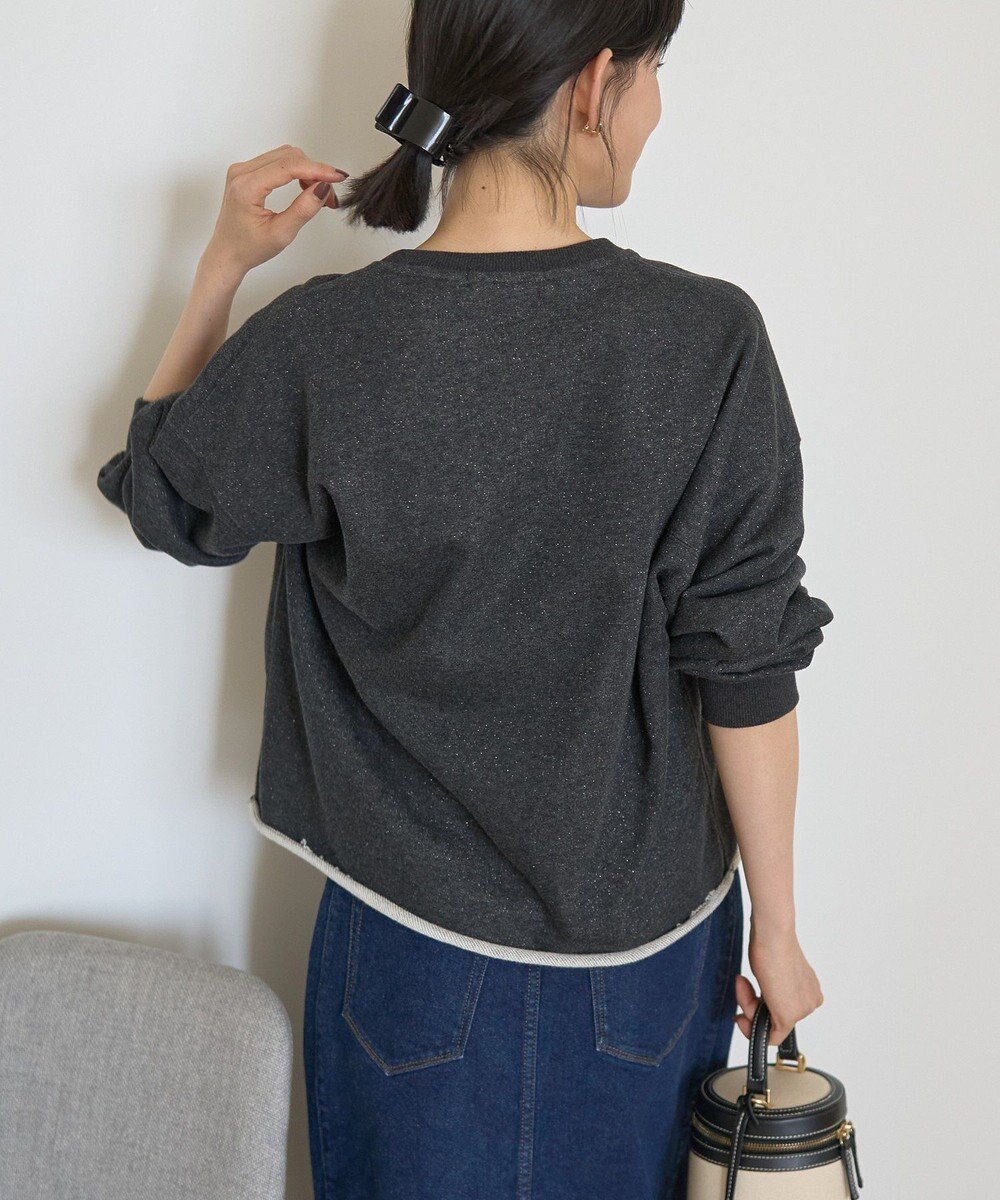 AMERICAN HOLIC ラメ裏毛スウェットプルオーバー 