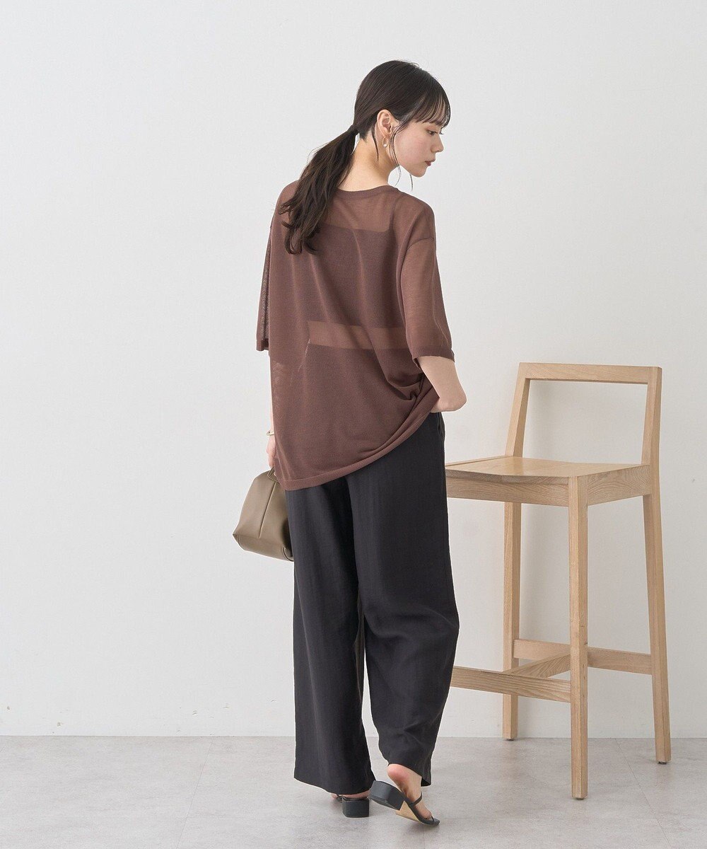 earth music&ecology 【接触冷感】ロゴ刺繍シアープルオーバ 