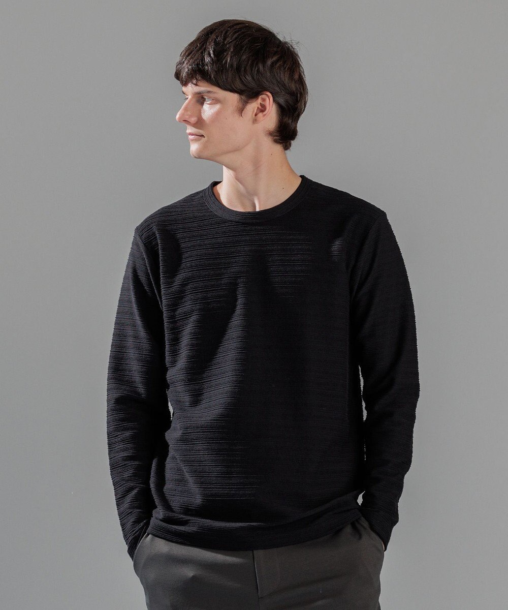 JOSEPH HOMME メランジリップル　クルーネックカットソー 