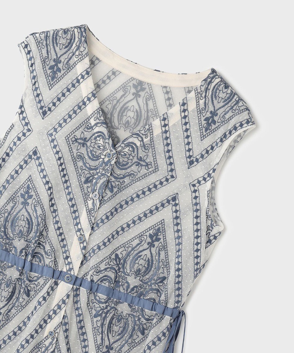 GRACE CONTINENTAL 刺繍ジレワンピース 