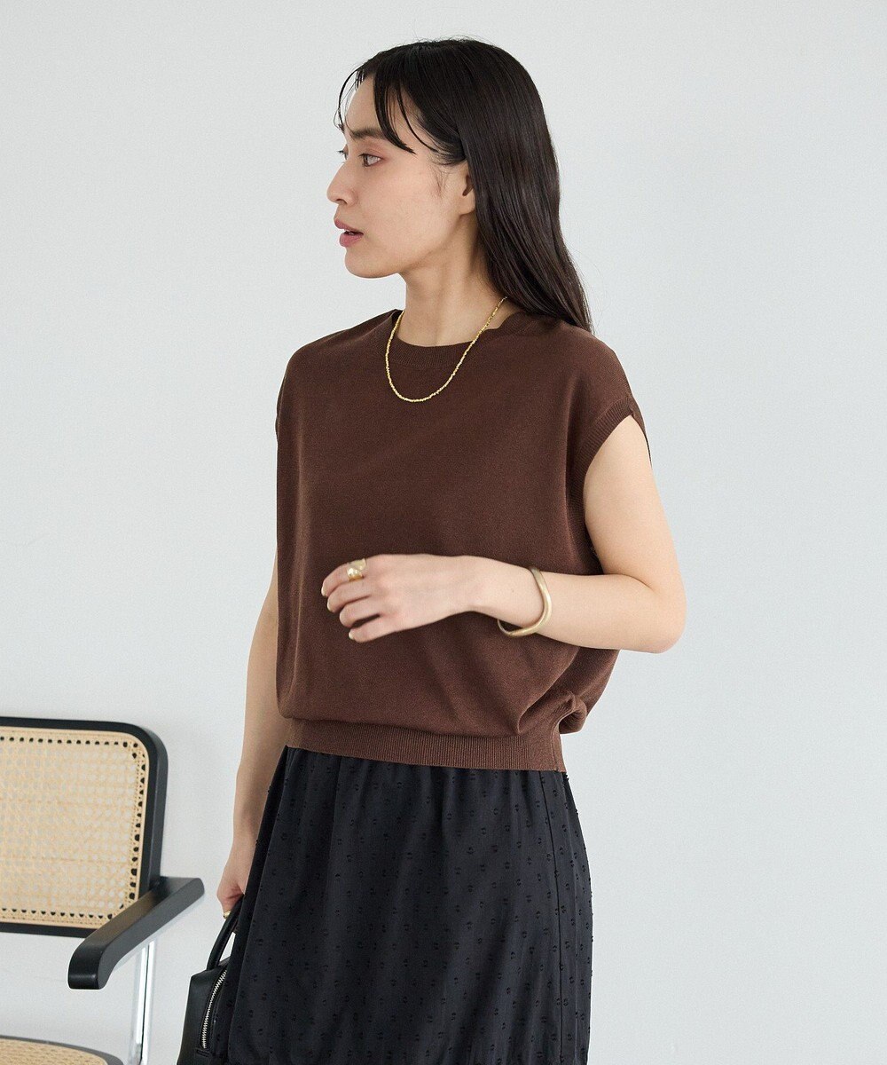 CRAFT STANDARD BOUTIQUE 【2点SET】ストール付きノースリーブニットプルオーバー 